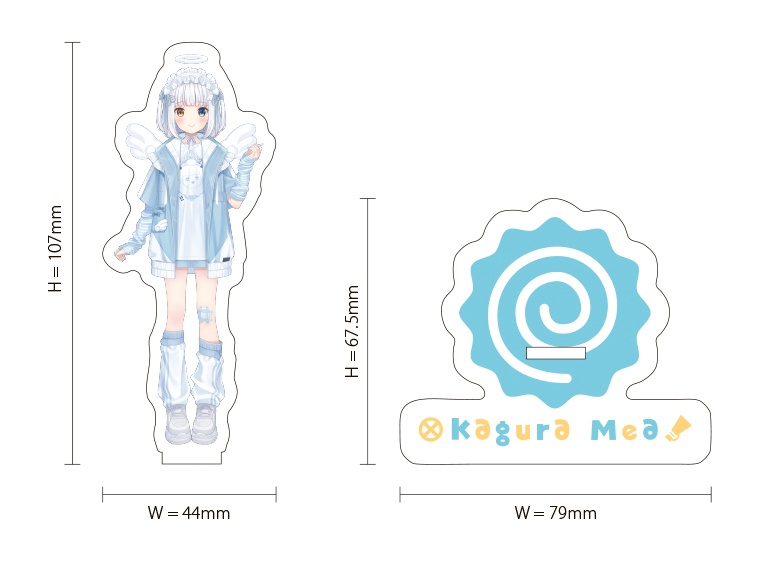 神楽めあ天使衣装アクリルフィギュア