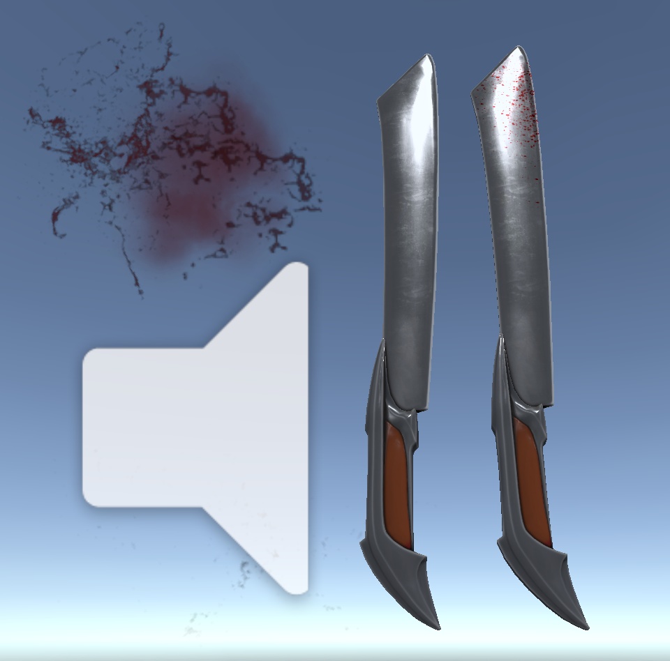 Shareable Bloody Machete For VRChat Avatars SDK 3.0