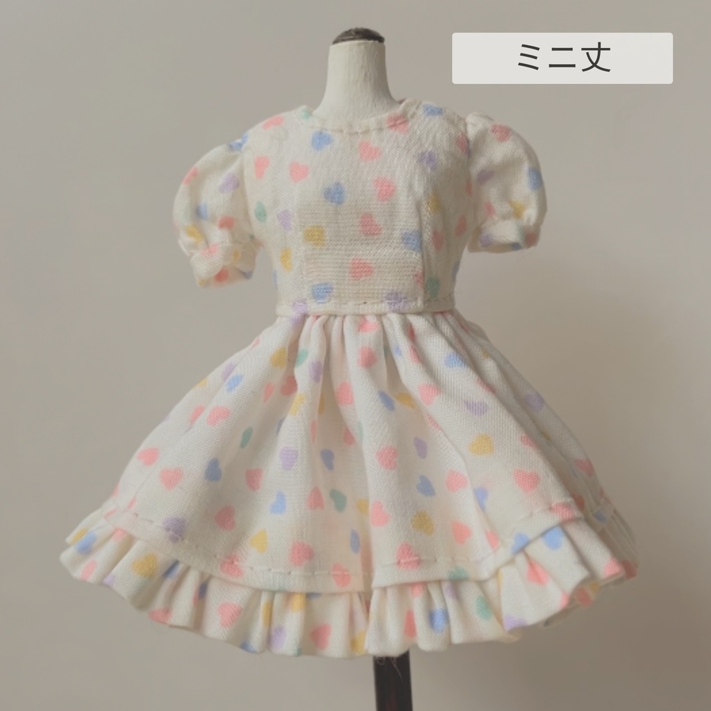 22cmドール用|基本のドールドレスの作り方(型紙・写真付き説明書・解説動画セット)