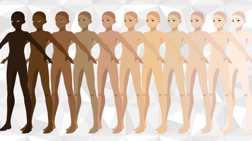 Masculine Cell Shaded Vroid Skin Texture Set