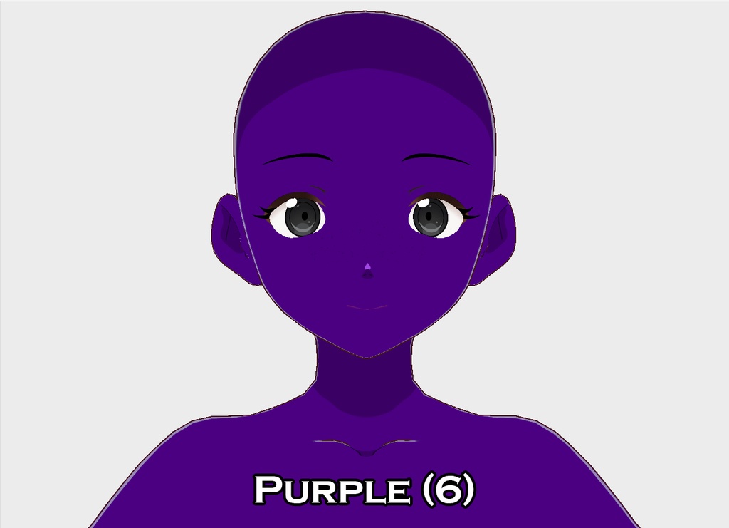 Vroid Freckle "Face Paint" Texture - Rainbow 1