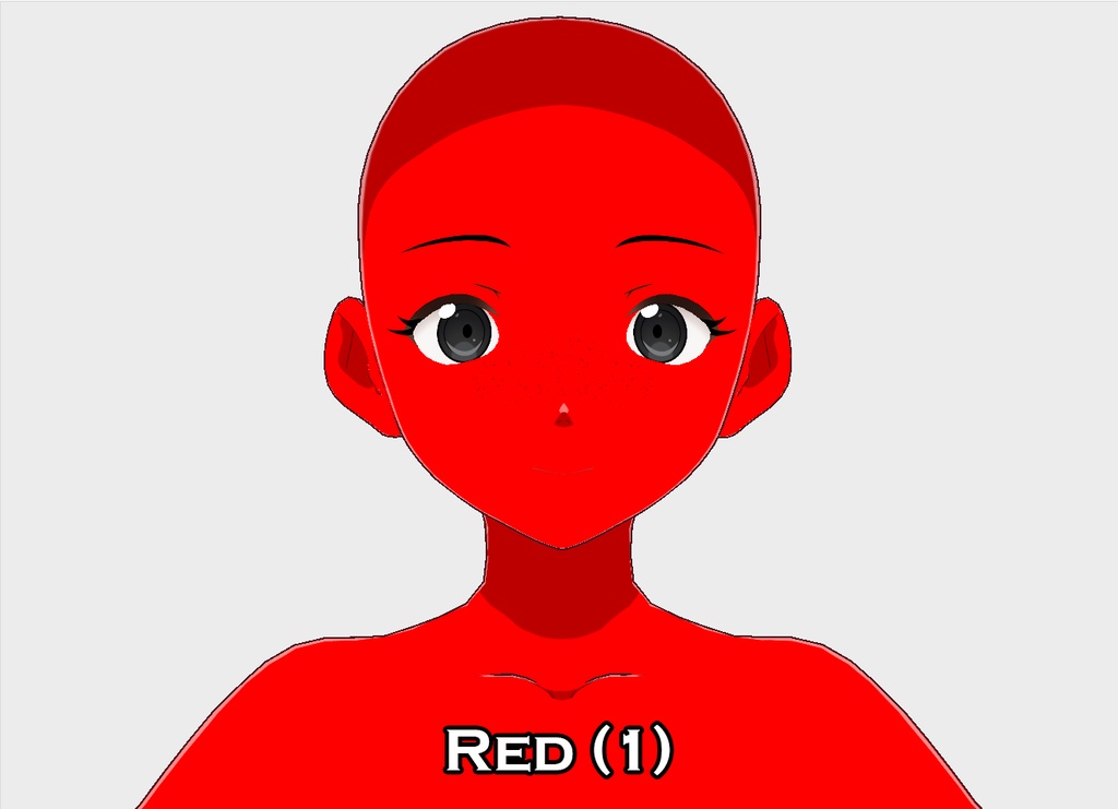 Vroid Freckle "Face Paint" Texture - Rainbow 1