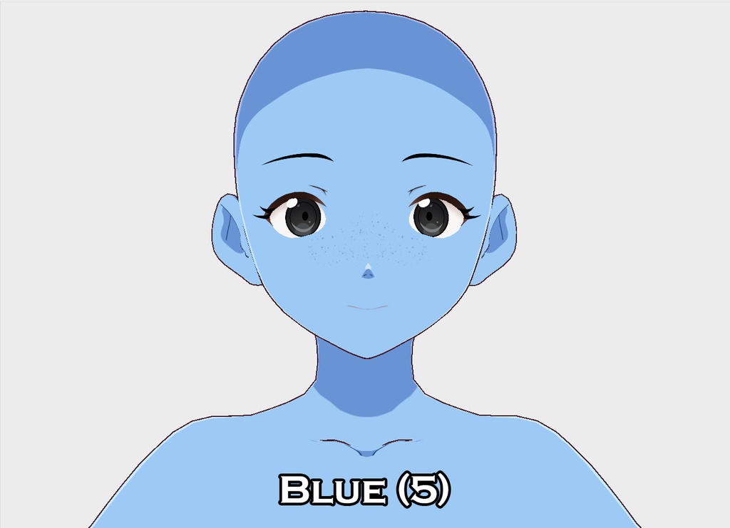 Vroid Freckle "Face Paint" Texture - Rainbow 2