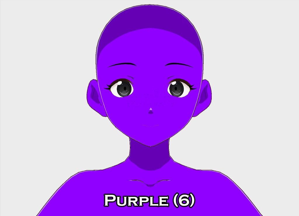 Vroid Freckle "Face Paint" Texture - Rainbow 2