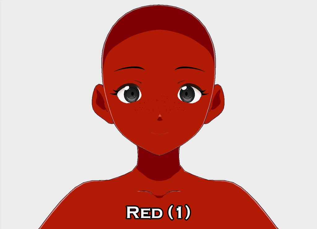 Vroid Freckle "Face Paint" Texture - Rainbow 2