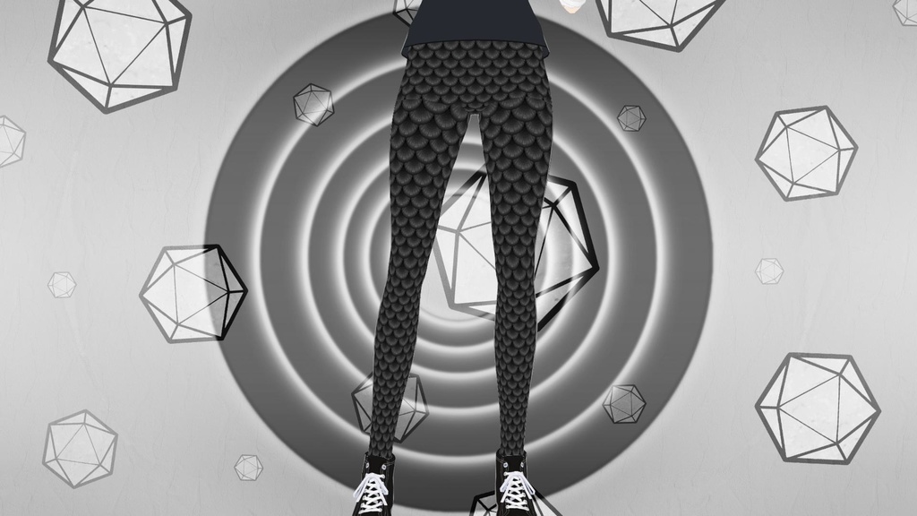 Mermaid Scale Leggings - Midnight Black "Deluxe Scales"