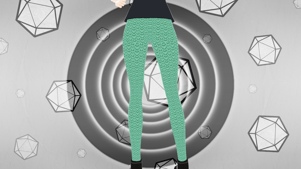 マーメイドレギンス Mermaid Scale Leggings - Ariel Green "Maple Scales"