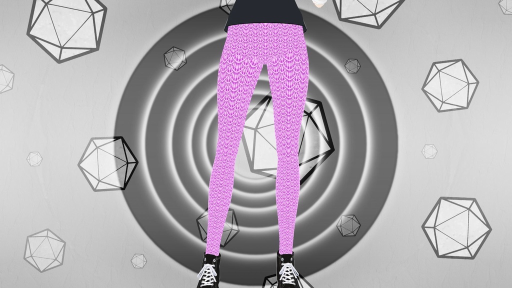 Mermaid Scale Leggings - Hot Pink "Maple Scales"