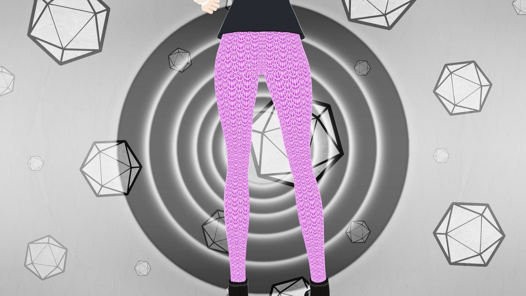 マーメイドレギンス Mermaid Scale Leggings - Hot Pink "Maple Scales"