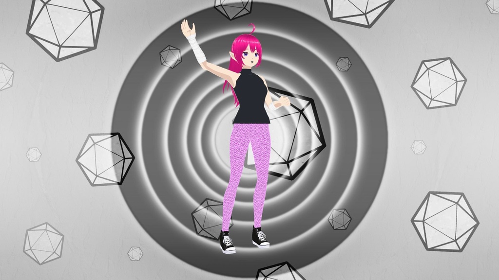 マーメイドレギンス Mermaid Scale Leggings - Hot Pink "Maple Scales"