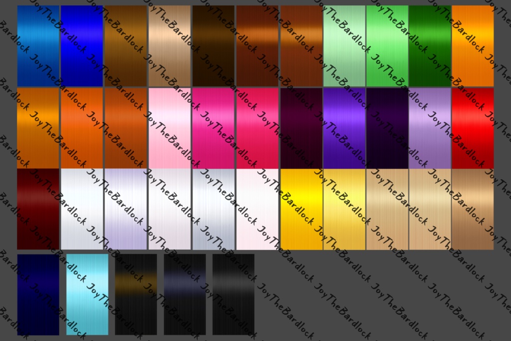 38 Colors of Vroid Hair Textures (with ombré, tips & roots) | 38種類のVRoid用ヘアテクスチャ (グラデーション、毛先、根元部分を含む)