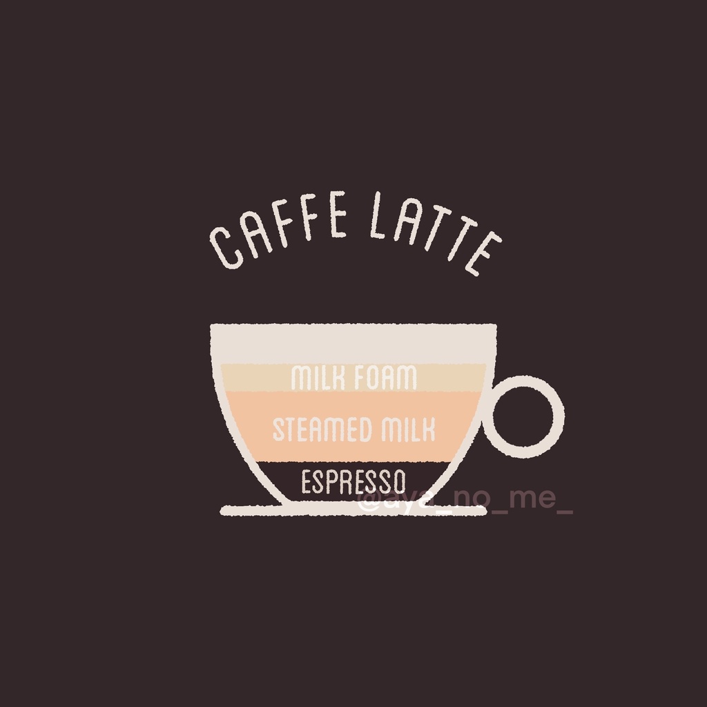 コーヒー デザイン 缶バッチ カフェラテ