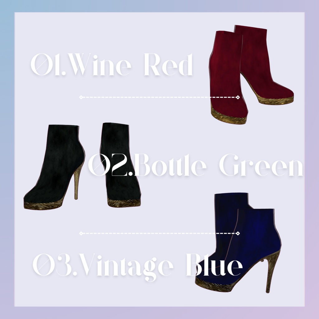 【VRoid/無料あり】木目調ピンヒール【靴テクスチャ】