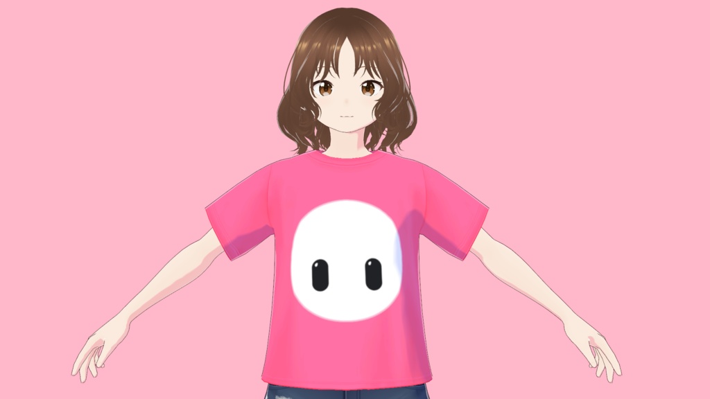 【VRoid】ガイズくんTシャツ【Fall Guys】