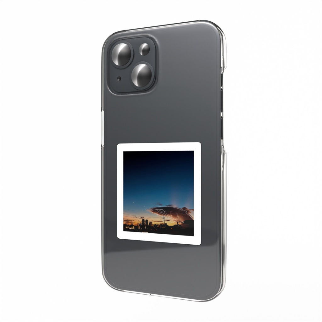 空を泳ぐクジラ。