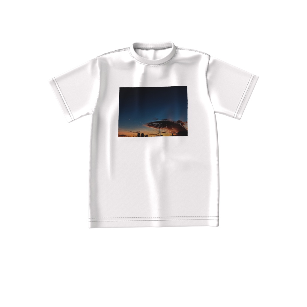 空を泳ぐクジラ。