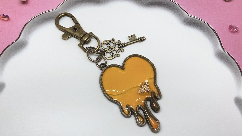 キーホルダーverのはちみつはーと