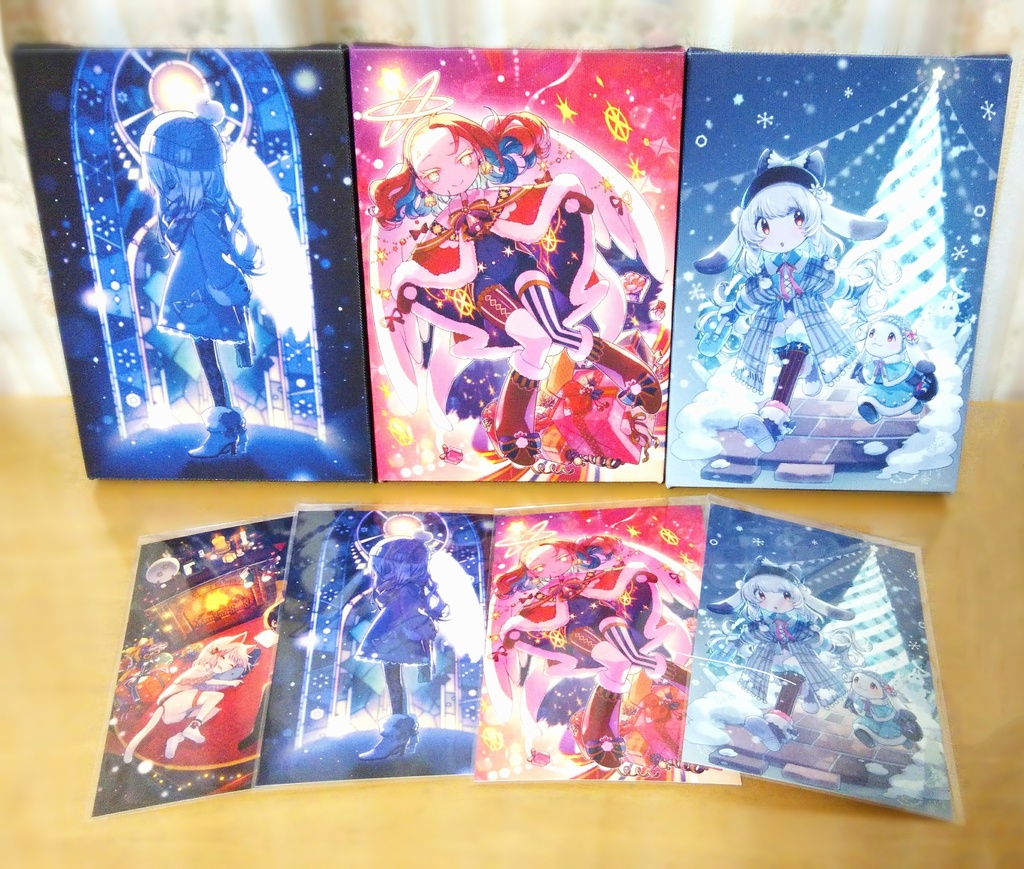 【ポストカード全4種】クリスマスの女の子たち