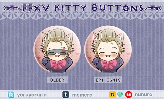 FF15 にゃんにゃん 缶バッチ