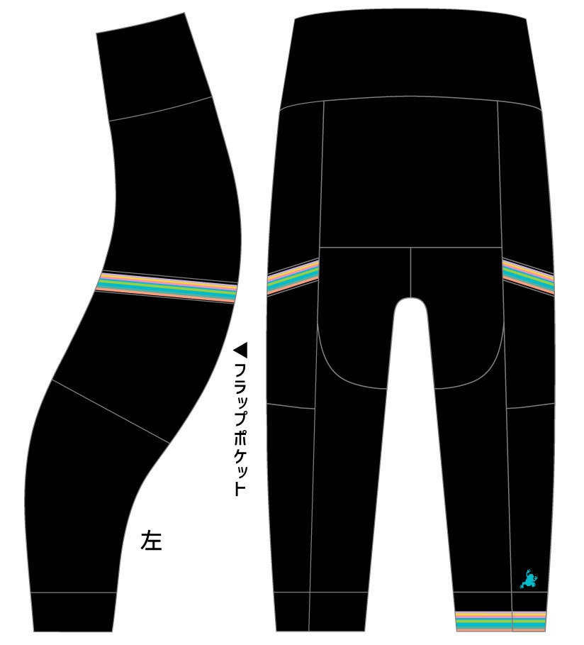 ハイウエストレーパン レディースパッド