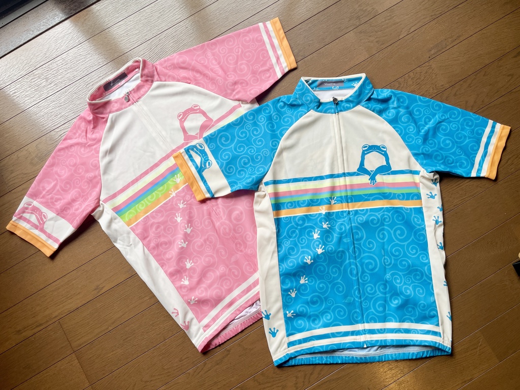 無事カエル印ジャージ　ポンコツシリーズ　カラフル　メンズ　半袖