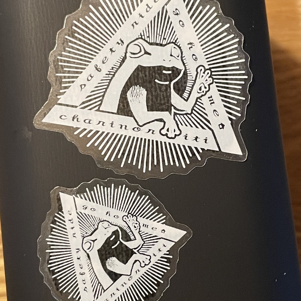 チャリノリティロゴクリアステッカー