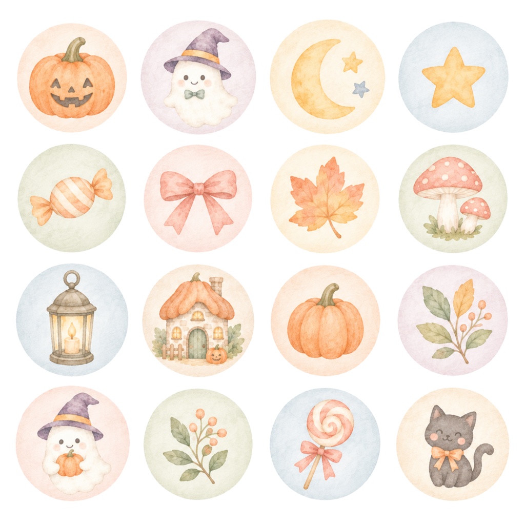 デジタルプランナーステッカー ハロウィンセット