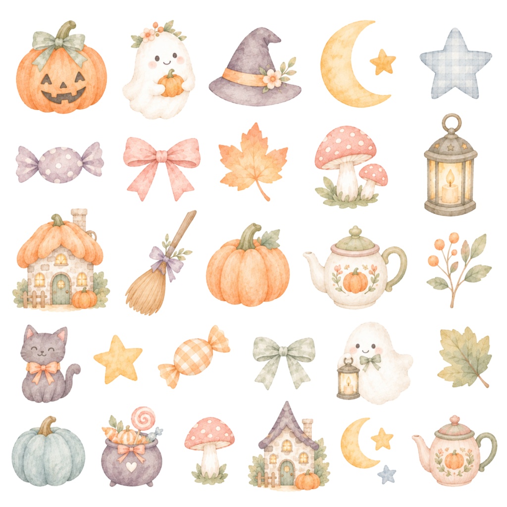 デジタルプランナーステッカー ハロウィンセット