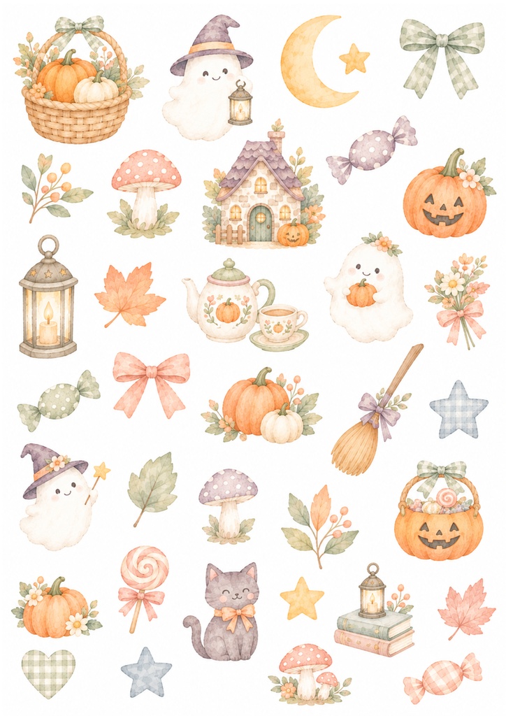 デザインペーパー&コラージュシート ハロウィンセット①