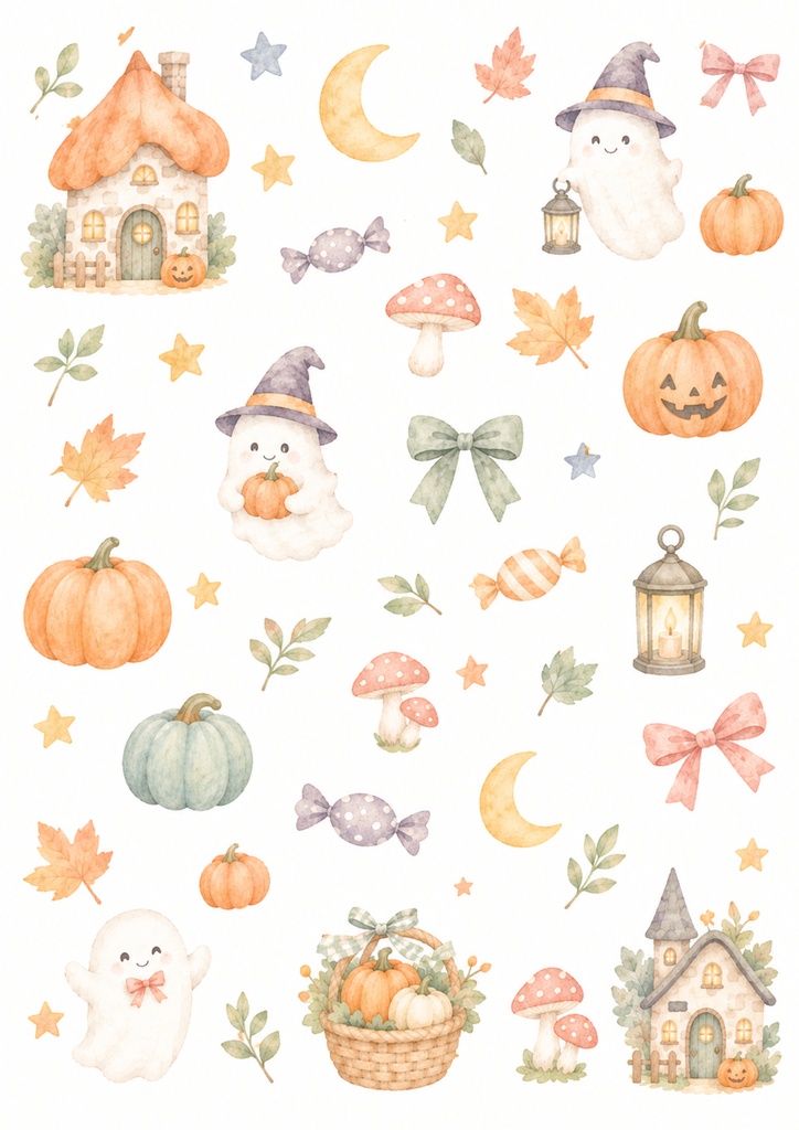デザインペーパー&コラージュシート ハロウィンセット①