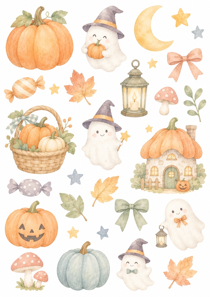 デザインペーパー&コラージュシートハロウィンセット