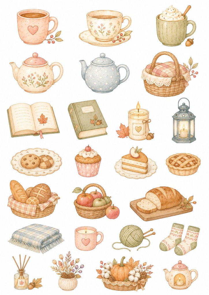 デザインペーパー&コラージュシート秋セット①