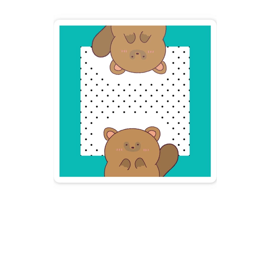 たぬたぬたぬきステッカー