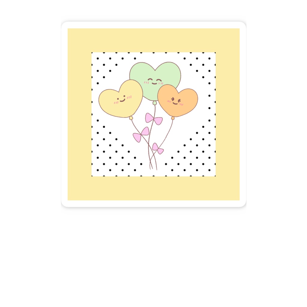 ハート風船ちゃんステッカー