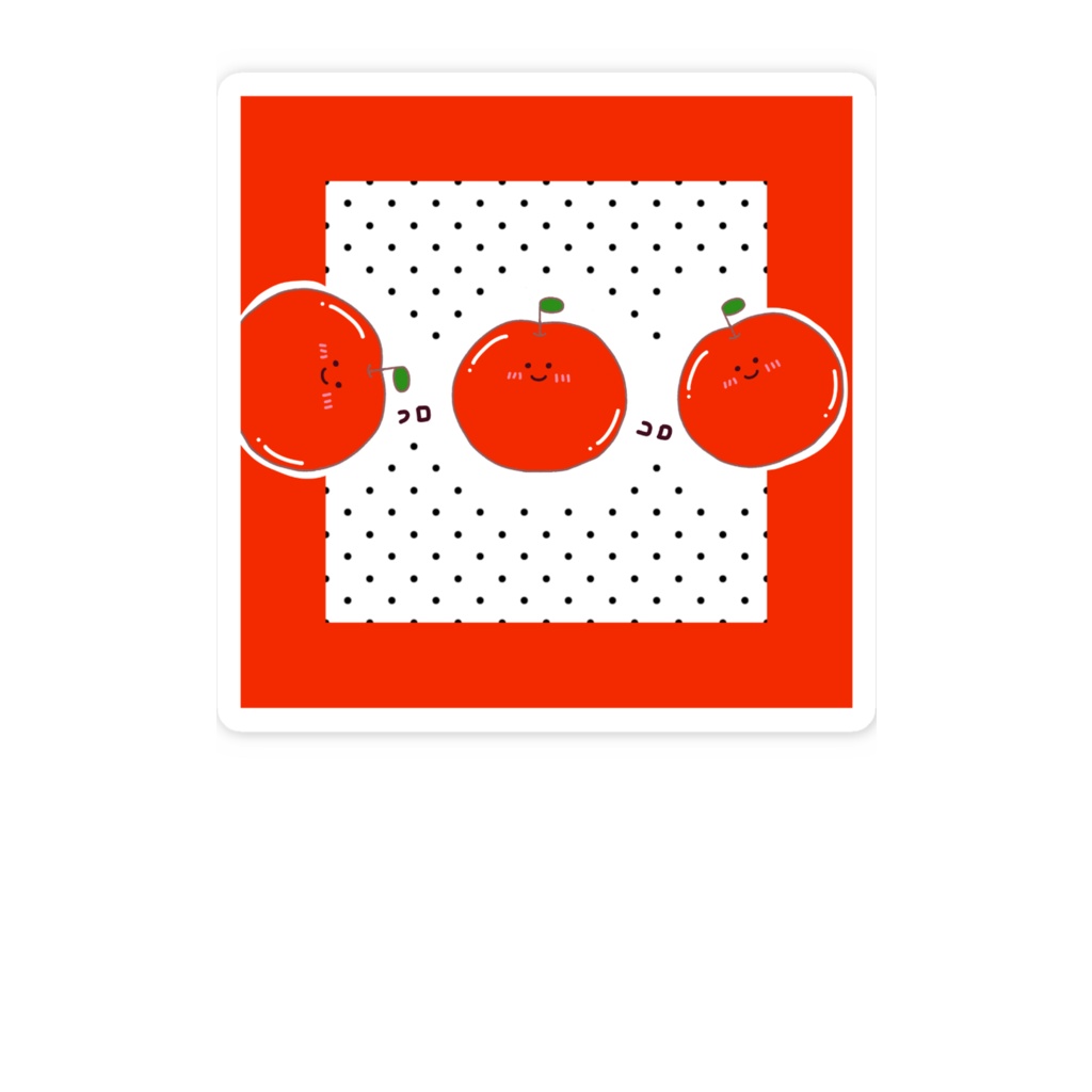 コロコロりんごちゃんステッカー