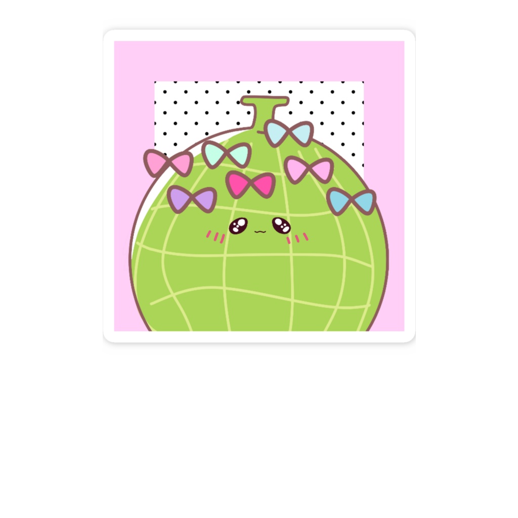 めろめろメロンちゃんステッカー