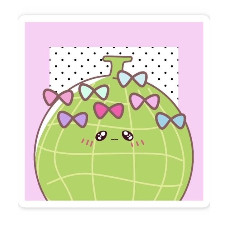 めろめろメロンちゃんステッカー