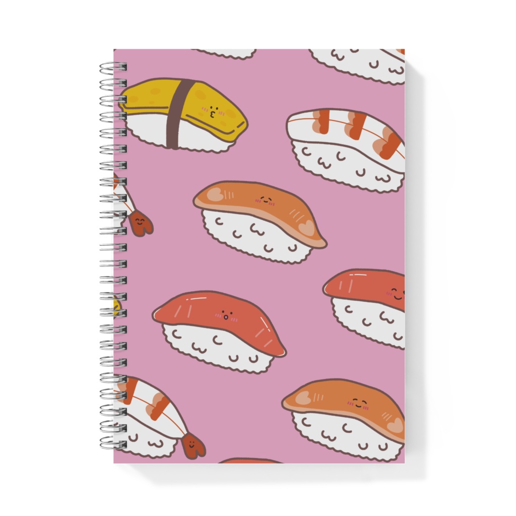 お寿司柄リングノート