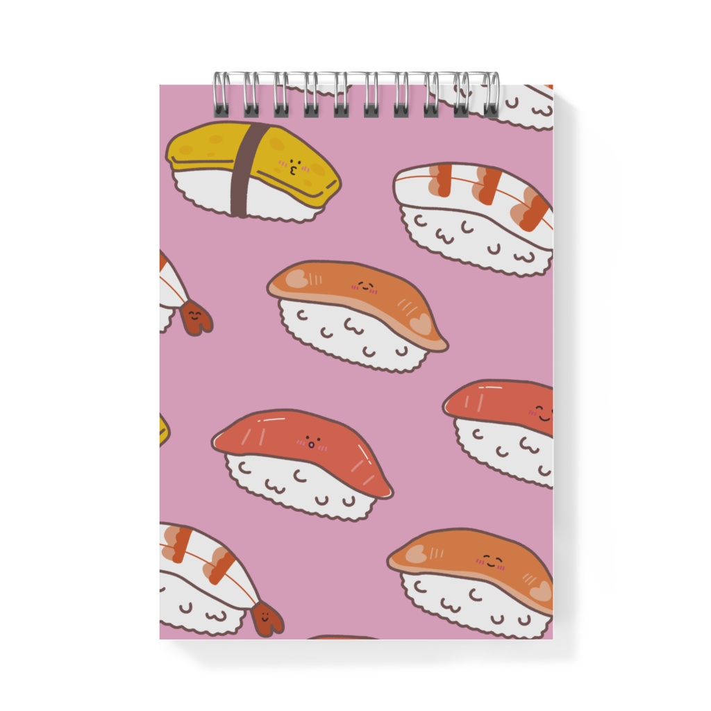 お寿司柄リングメモ帳