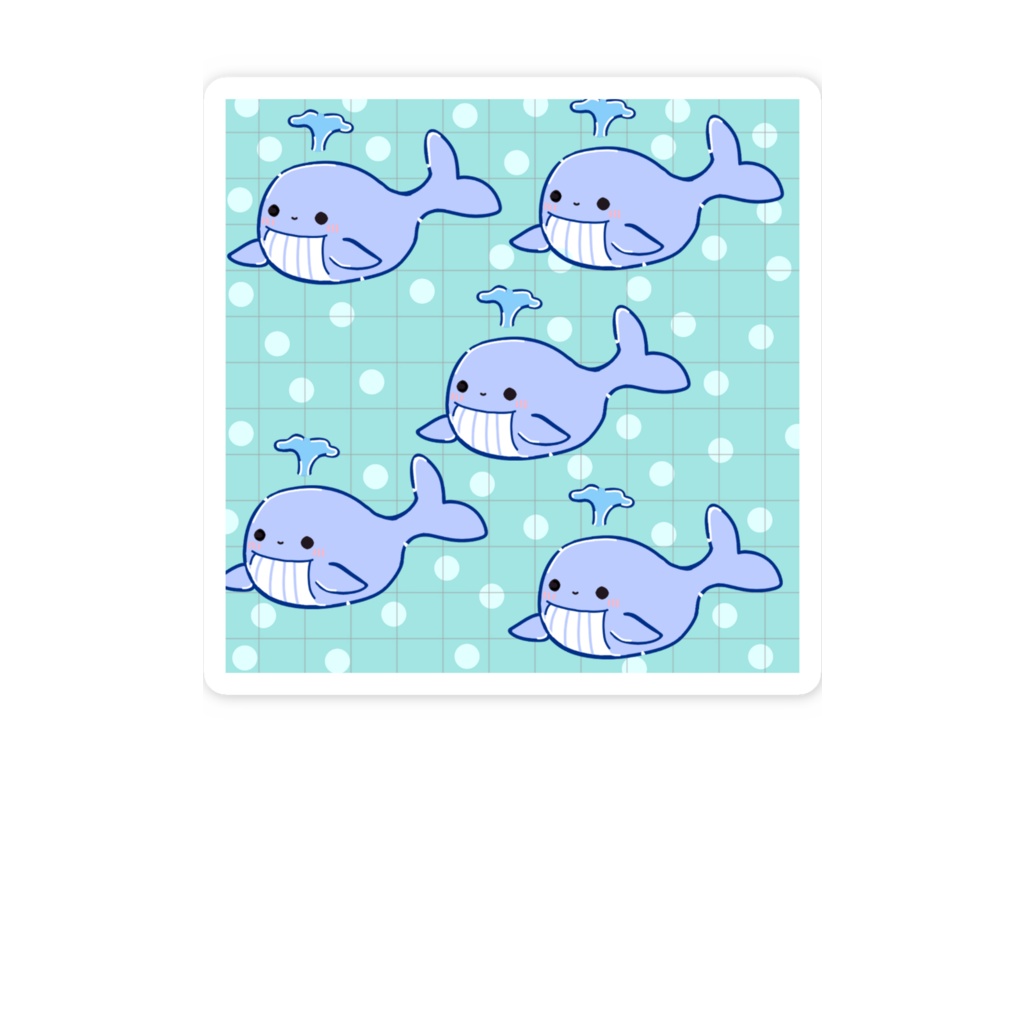 ゆるかわクジラステッカー