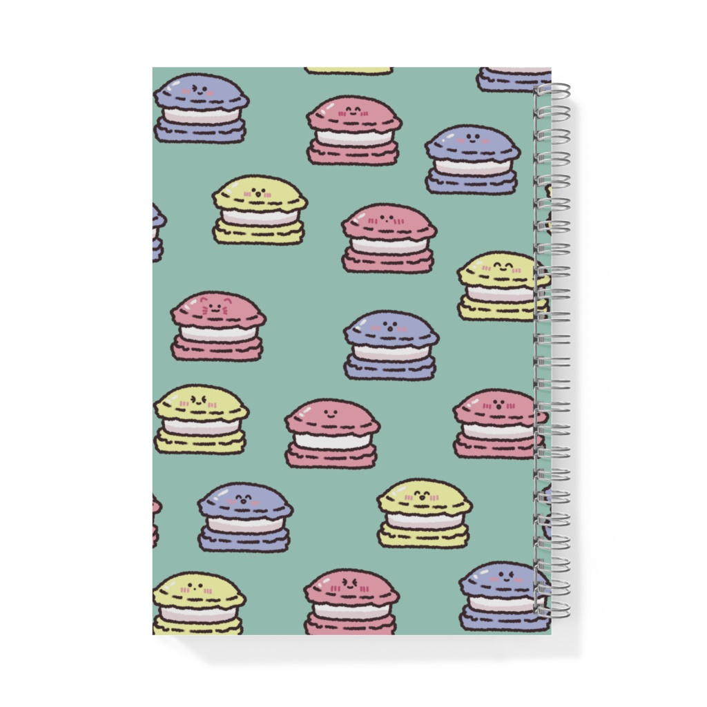 マカロンちゃん総柄A5リングノート