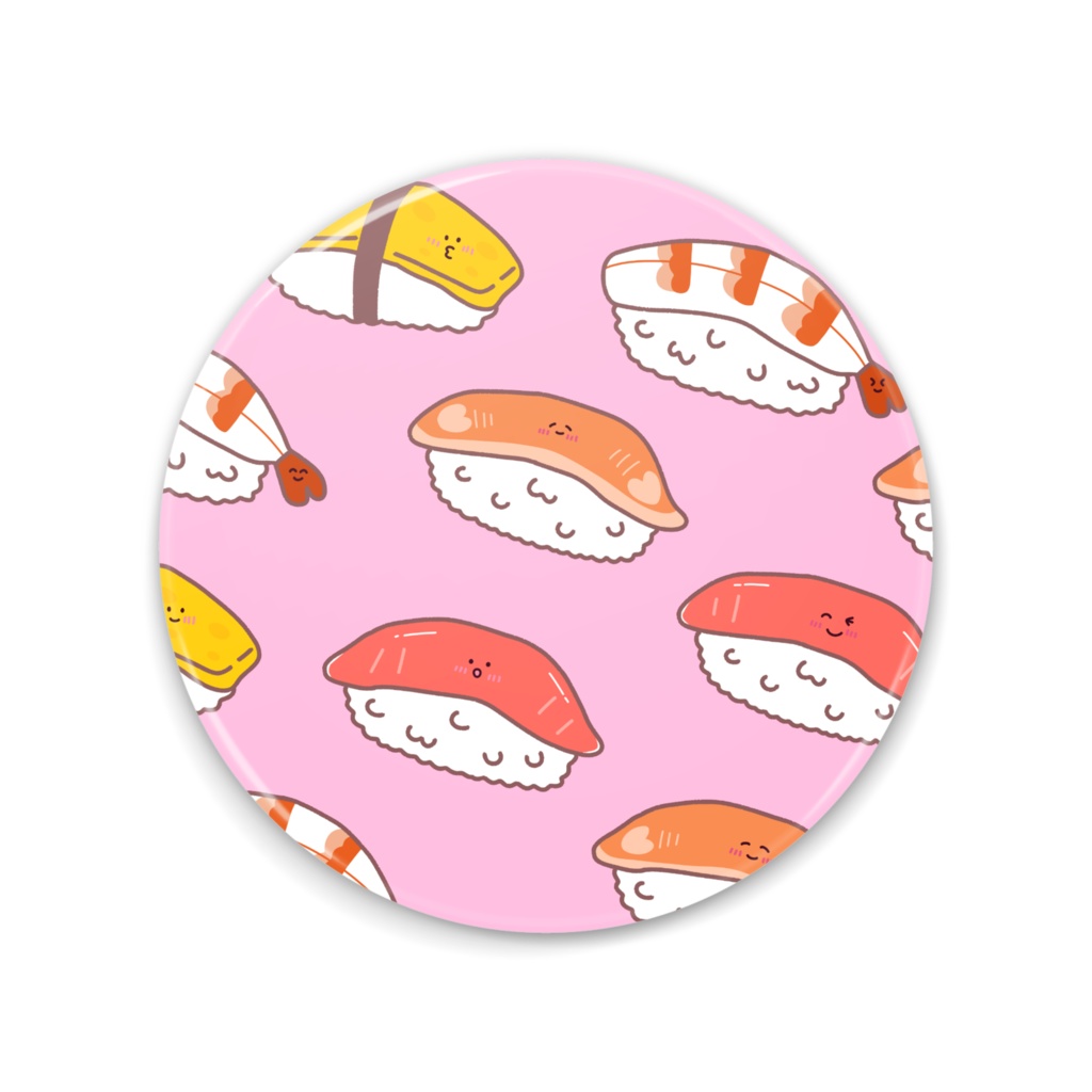 お寿司柄缶ミラー