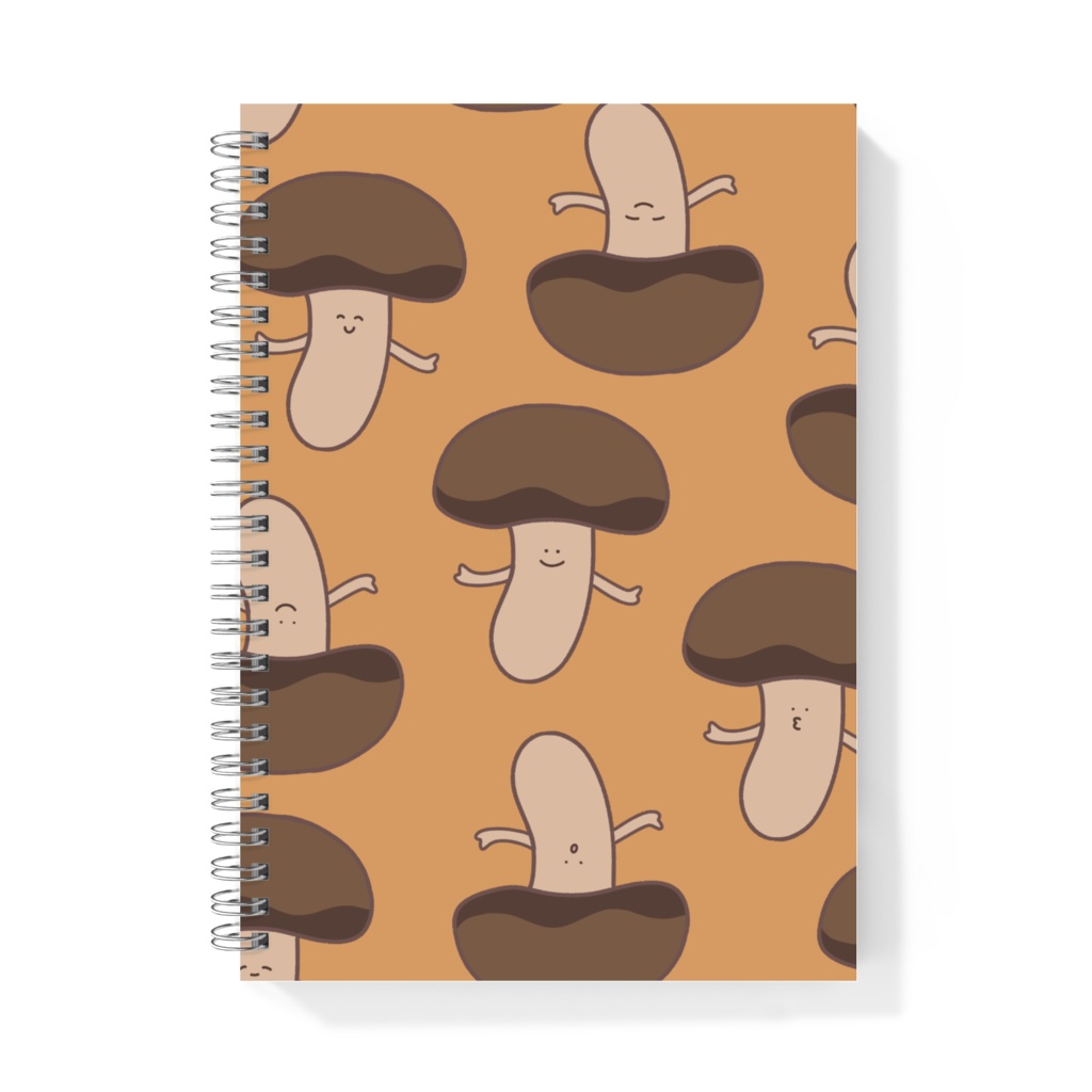 きのこ総柄A5リングノート