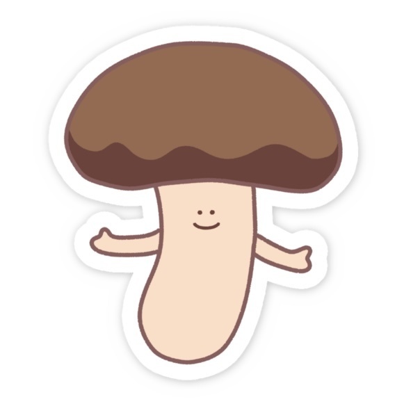 ゆるいきのこステッカー