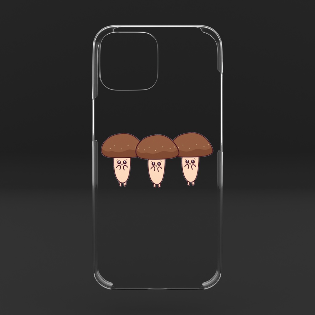 うるうるおめめきのこiPhone15用ケース