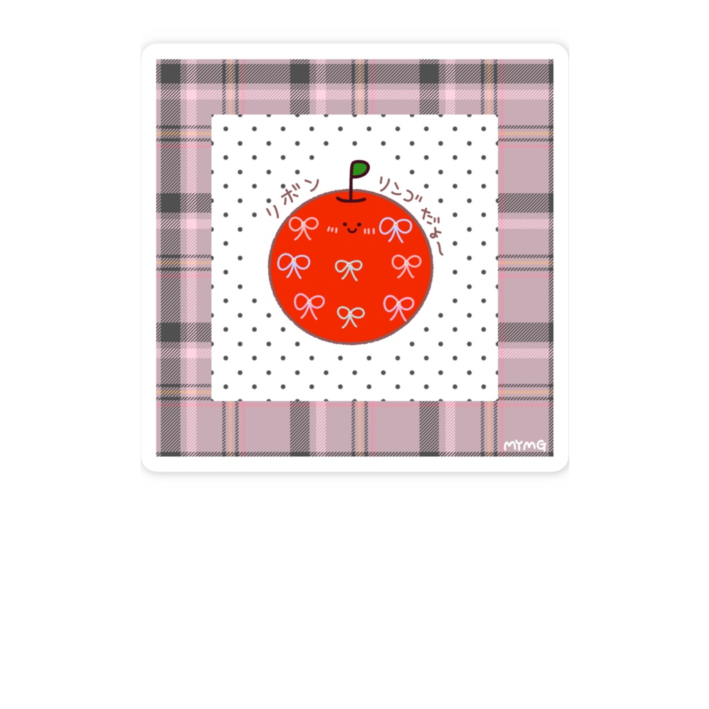 リボンリンゴちゃんステッカー