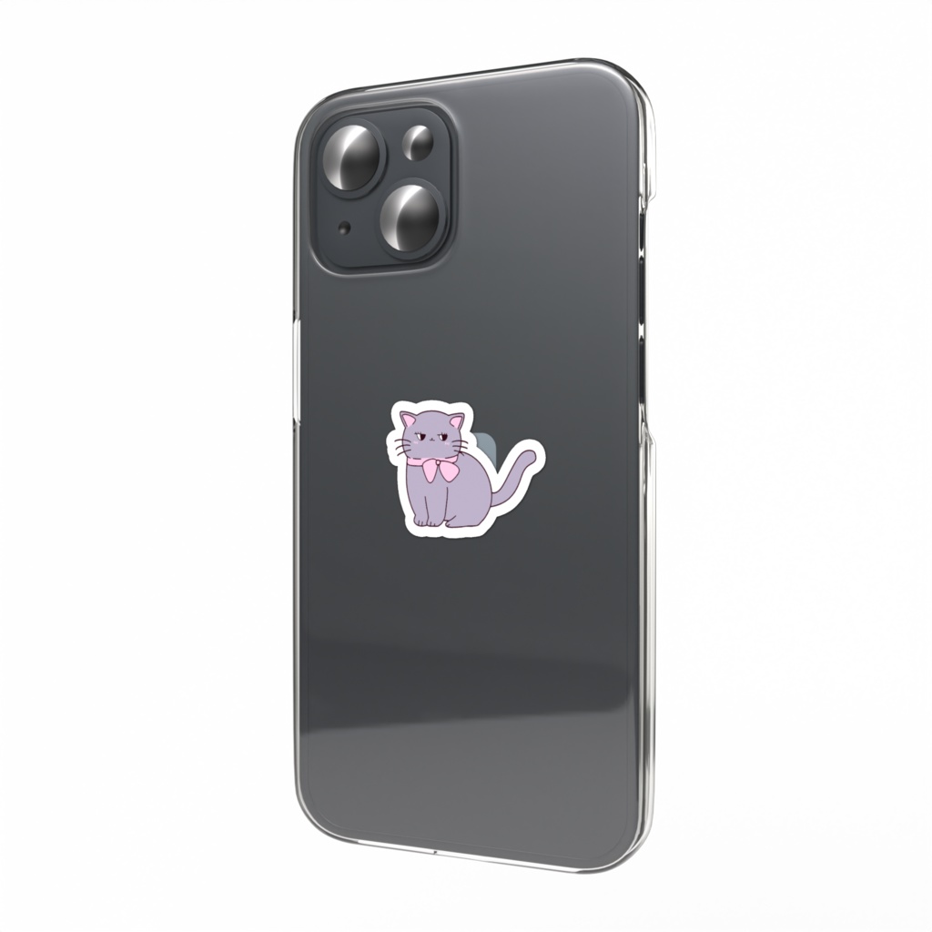 リボンねこちゃんステッカー