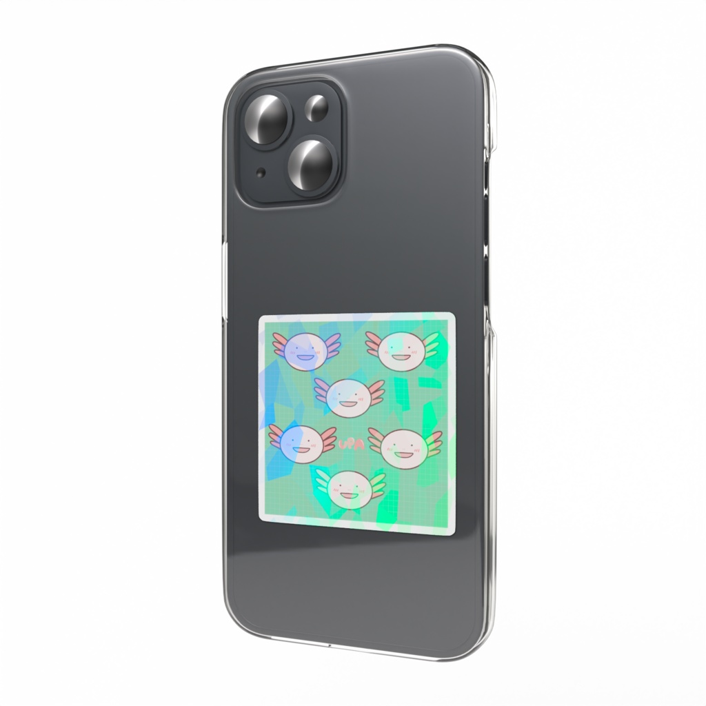 キラキラ!ウーパールーパーステッカー