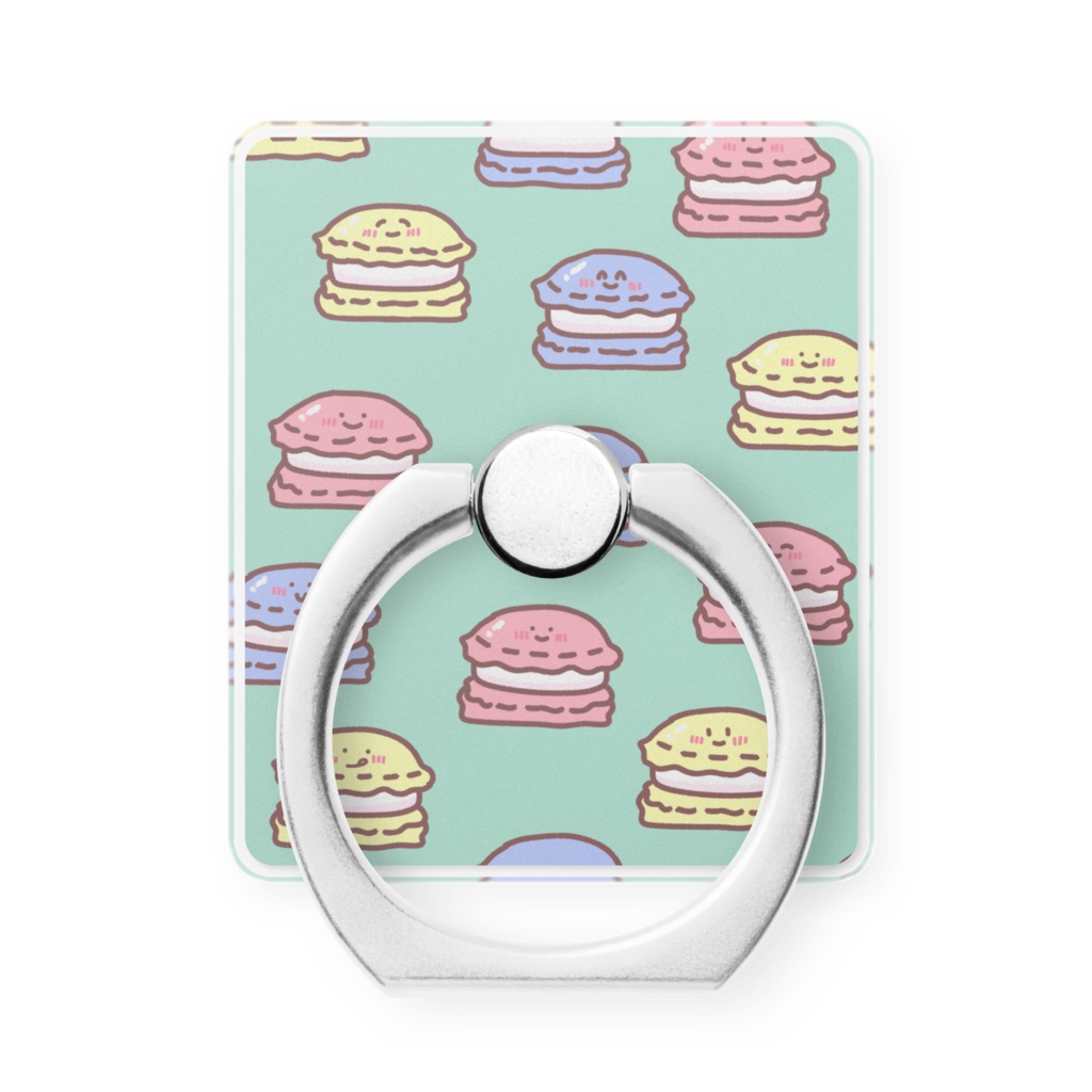 マカロン柄スマホリング