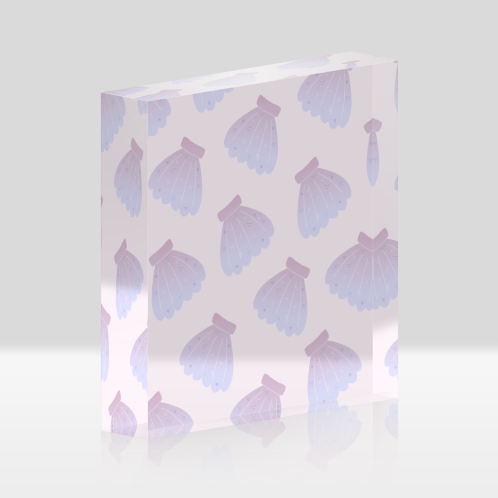 ゆめかわ貝殻柄アクリルブロック